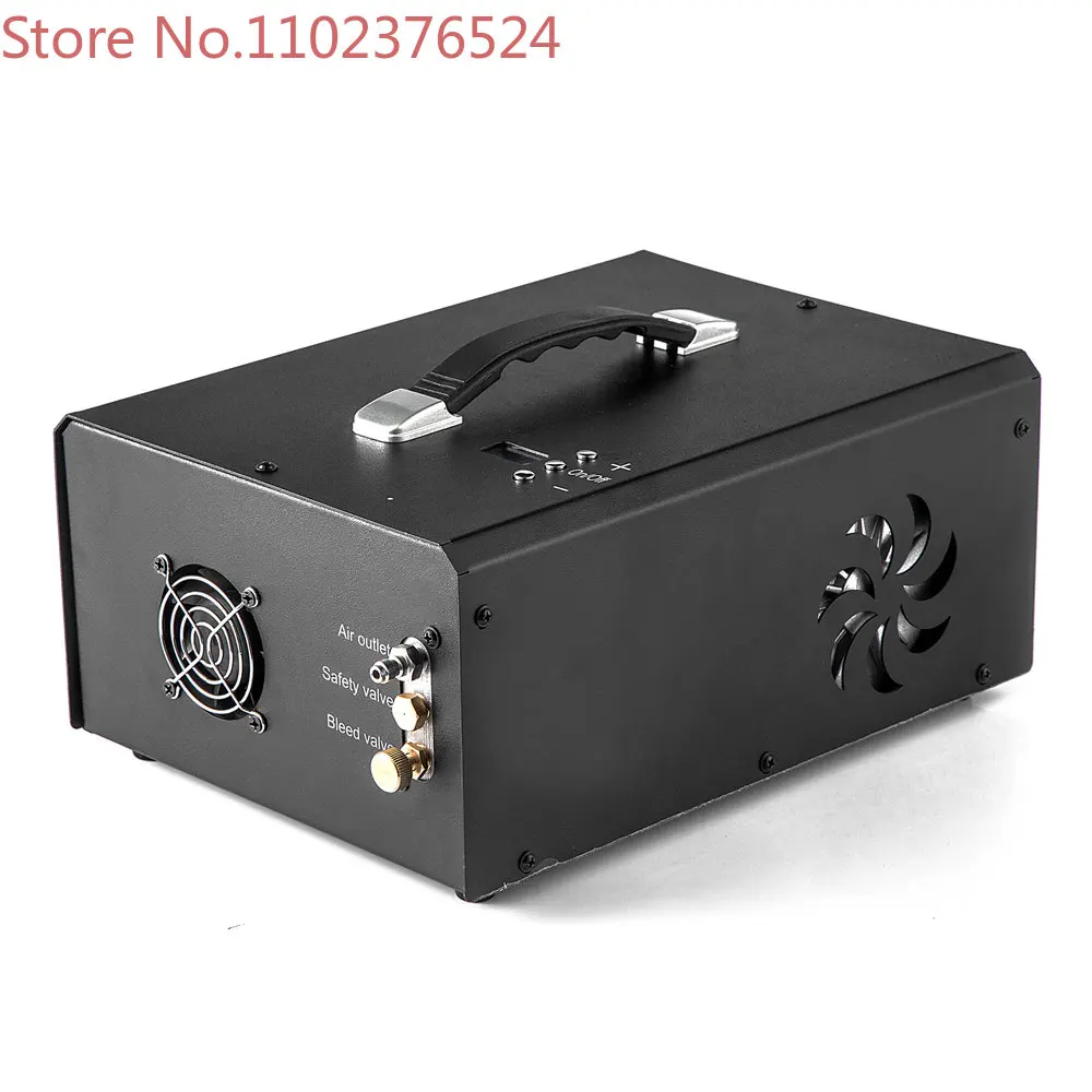 12V DC 300bar Portable pump auto stop Pcp Air Compressor 4500psi with built-in power converter