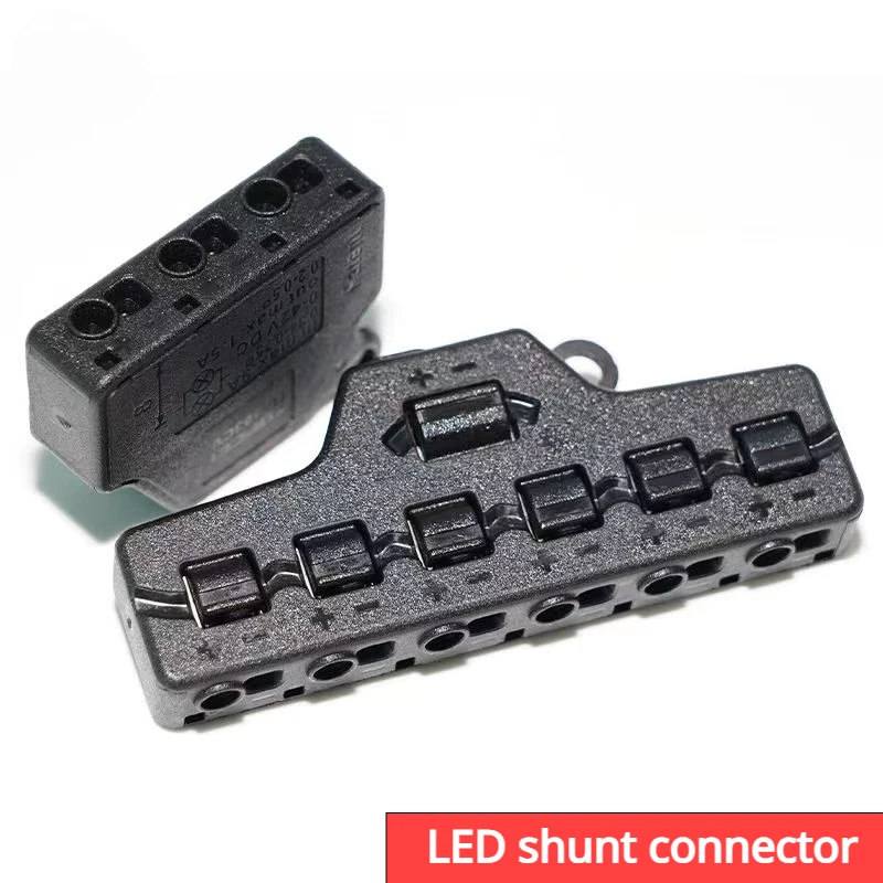 2Pcs Ports Push-in Fast Quick Wire Connector Distribution Wiring Cable Splitter For LED Lighting Terminal Block High Quality