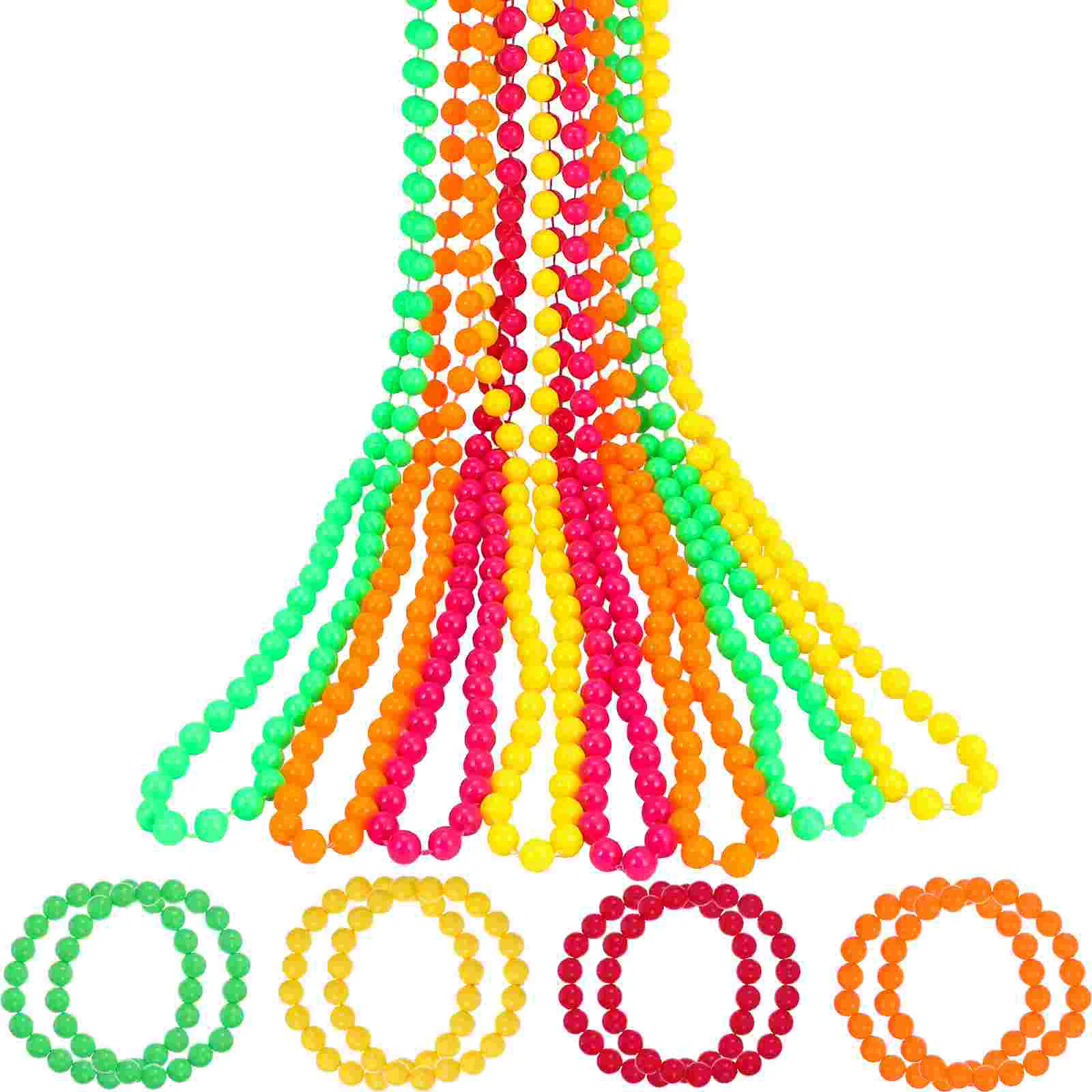 

16 Pcs Bead Chain Neon Necklaces Party Costume Accessories Beads for Bracelet Vintage