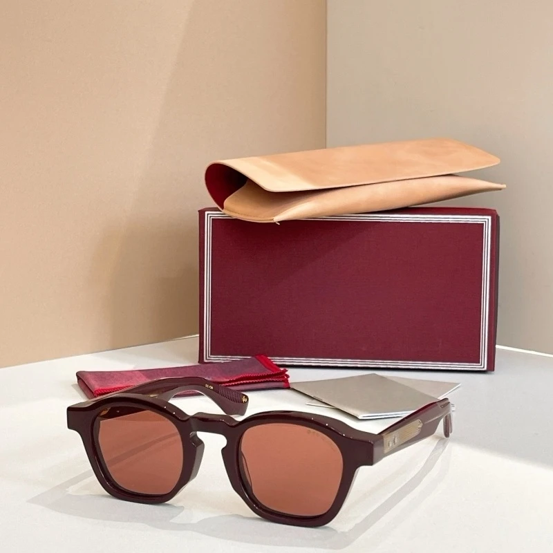 LOS ANGLES Sunglasses Thick Acetate Popular High Quality Women Men Sunglasses Vintage Oval Retro Outdoor Eyewear Shades