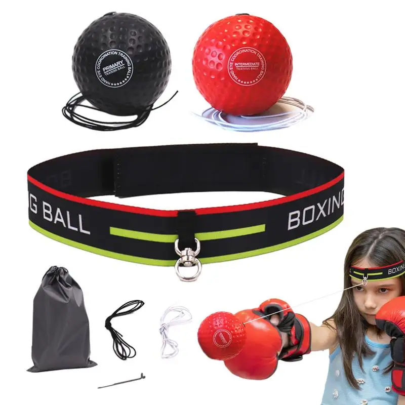 

Boxing Magic Ball Reflex Speed Training With Headband Boxing Punching Balls Hand Eye Coordination Fitness Equipment Accessories