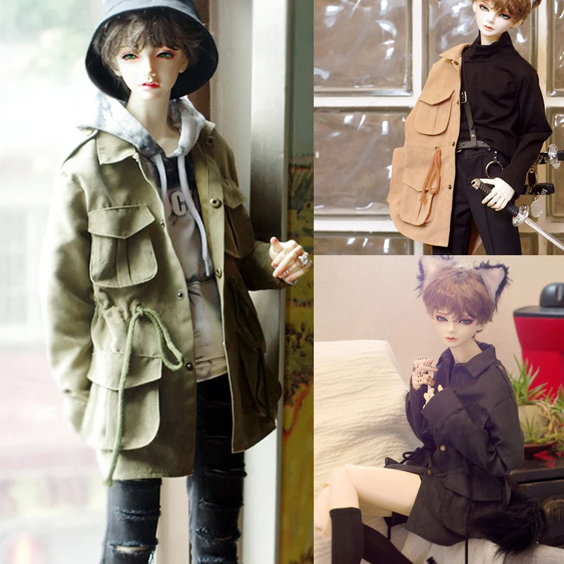 D03-P697 children toy BJD DD SD MSD  1/3 SD17 uncle doll's clothes Three-dimensional pocket coat top 1pcs