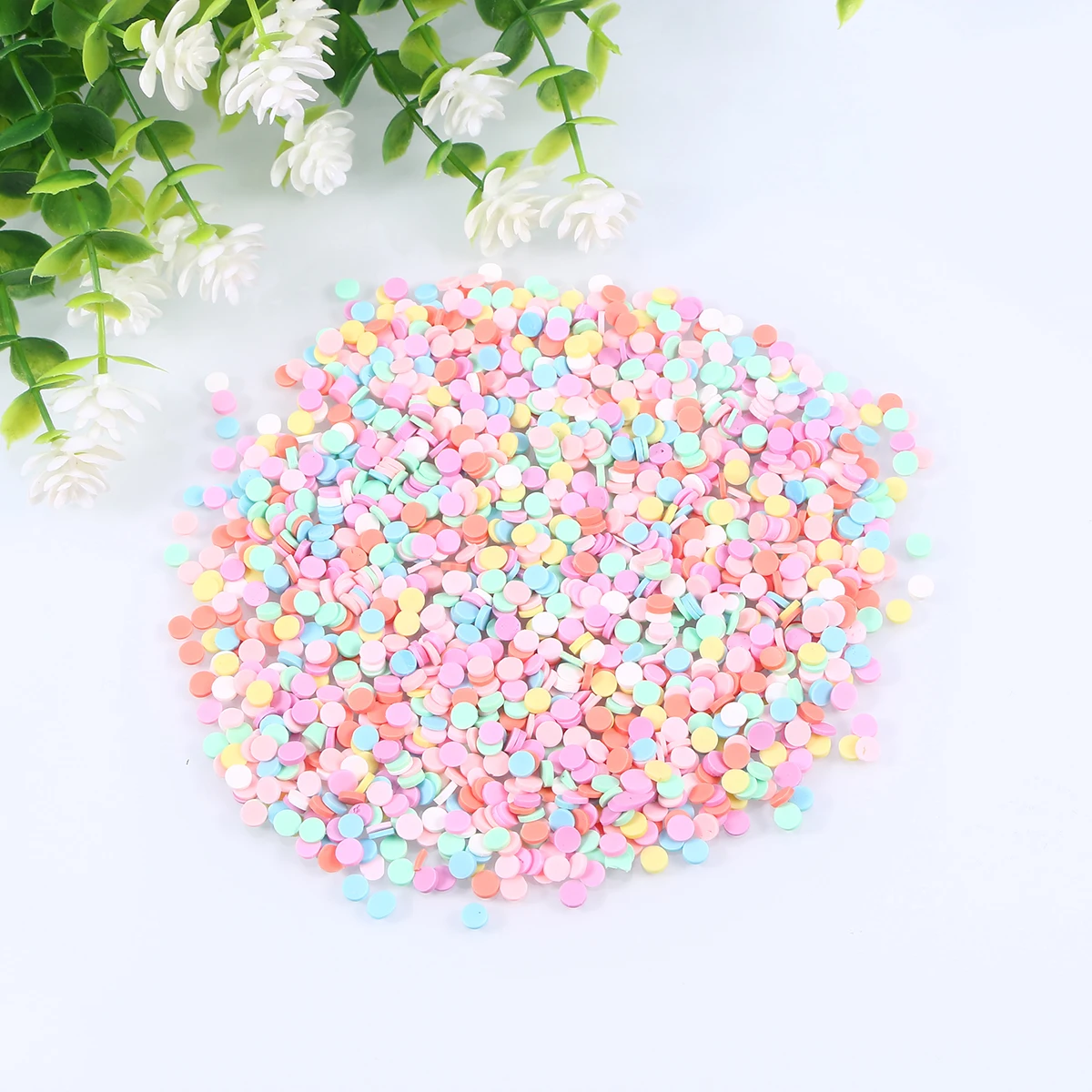 

100 G/Pack Polymer Colorful Circle Filler Decoration Round Sprinkle Charms DIY Clay Supplies