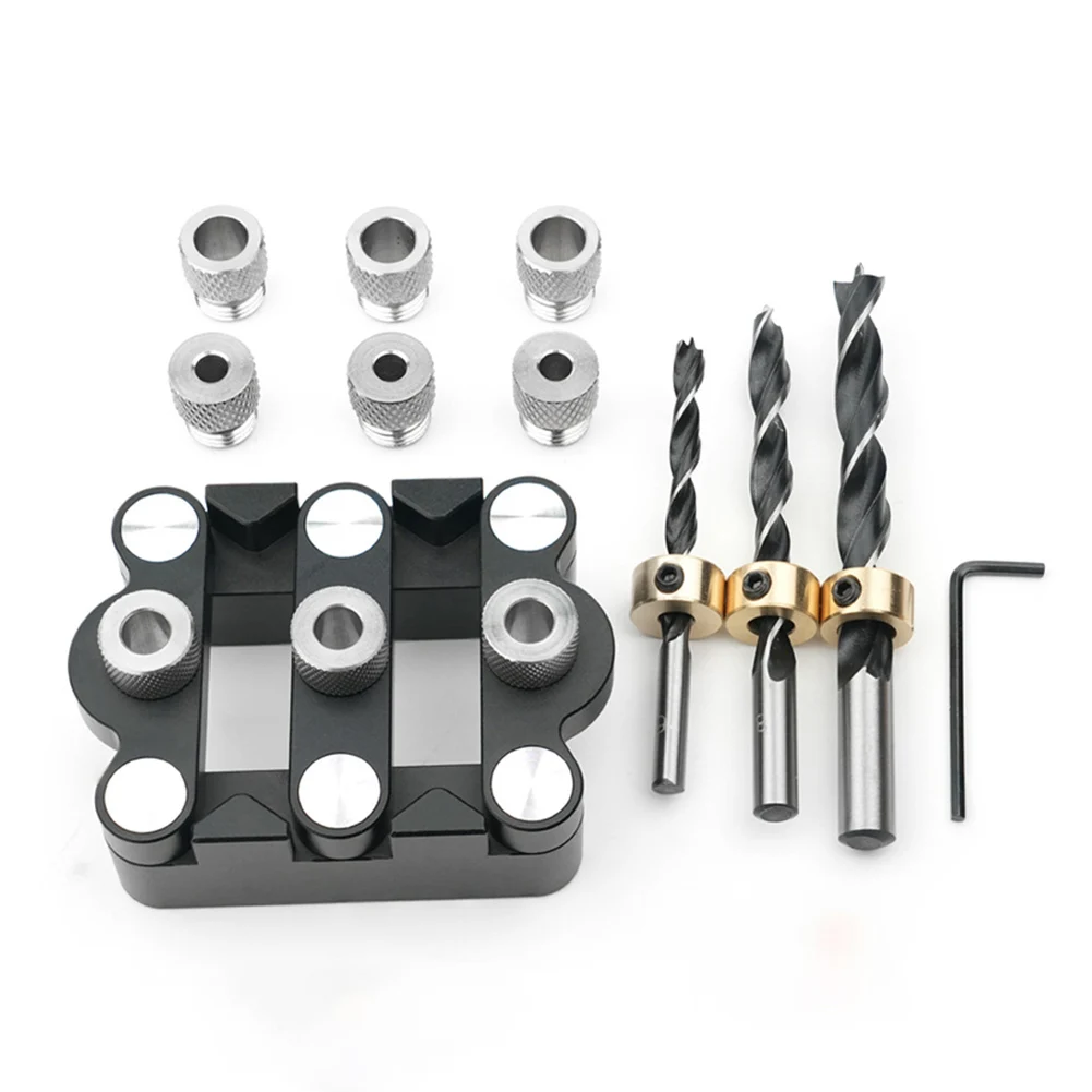 

Versatile Clamping Range Jig Doweling Jig Accessory Accurate Hole Spacing Adjustable Drill Sleeves Flexible Drill Sizes