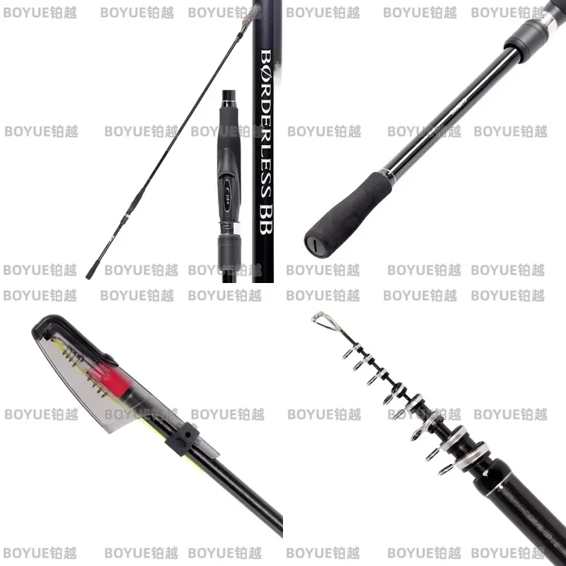 Borderless BB Rock Fishing Rod Carbon Sea Pole Non Slip Drift Wave Surf Casting Stick Gear Tackle