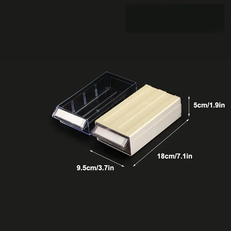 F1 6pcs Plastic Desktop Storage Drawer Stackable Organizer Box Great For Storing Hardware Mall Parts 180*95*50MM/7*3.7*2 Inch