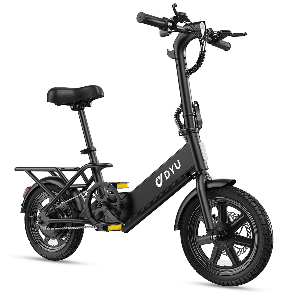 【1 Year Warranty】DYU C3 14 inch Folding Electric Bicycle Peak 500W Motor 280WH Battery Electric Bike,20mph City E-bike UL2849 image 7