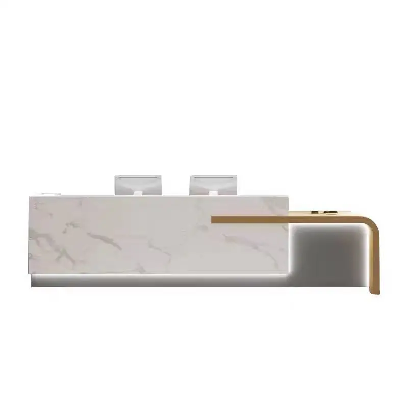 Painting Front Desk Hotel Lobby Atmospheric Service Reception Desk Marble Hotel Lobby Service Bar