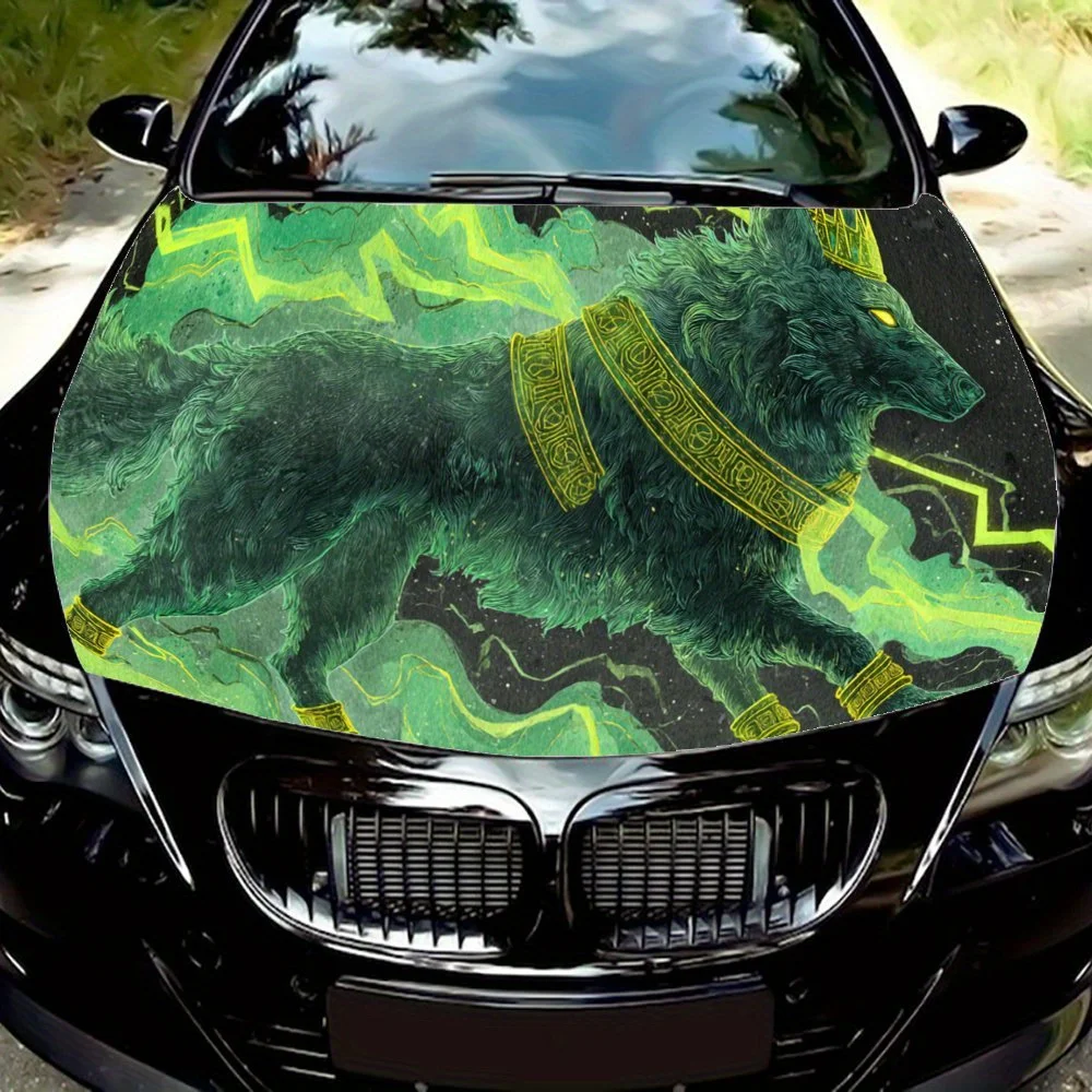 

Cool Wolf print,car hood stickers,PVC waterproof Self adhesive car hood sticker,car hood decoration protection stickers,Auto Acc
