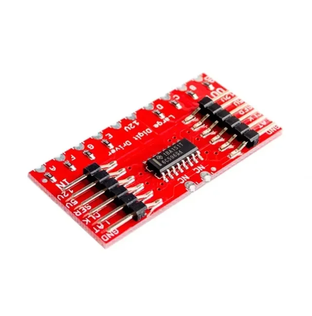 TPIC6C596 8-bit shift register 7-segment displays 7-segment LED