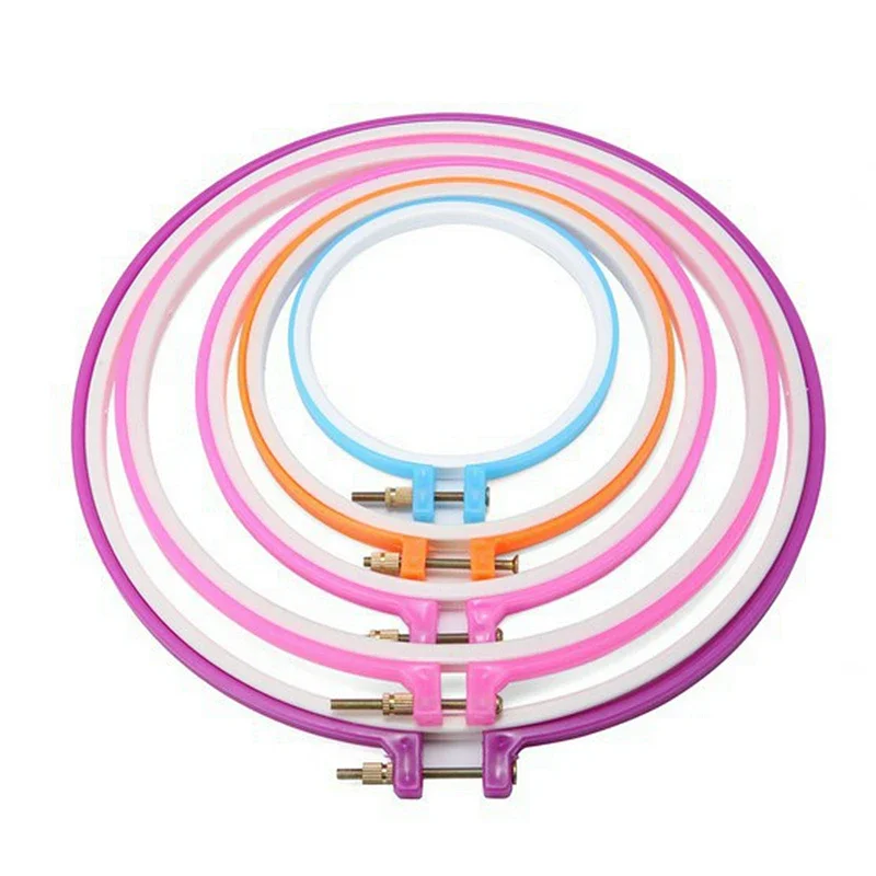 

10/20 шт. регулируемый пяльцы для вышивки крестом пластиковый пяльцы для вышивания пяльцы для вышивания кольцо рамка 7 дюймов