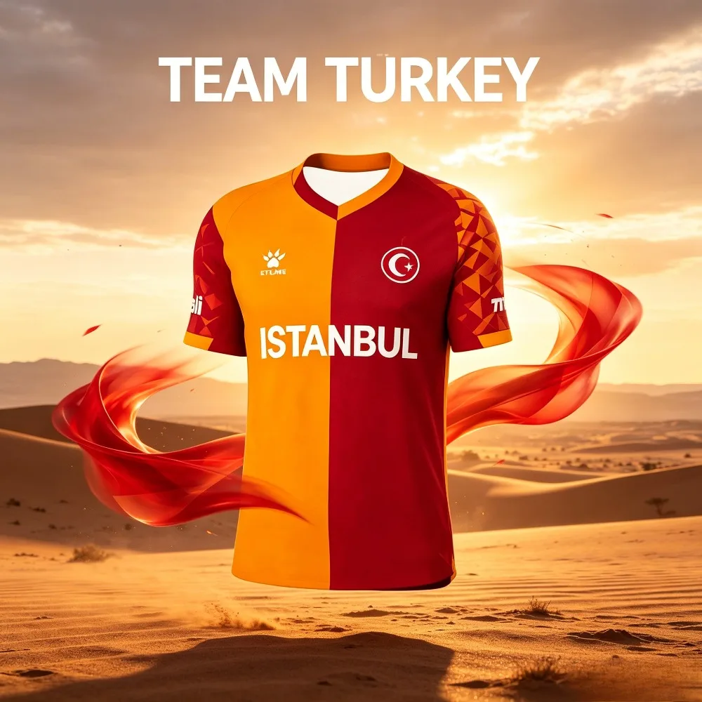 Camisa de Futebol KELME 2026 Nova Turquia, Camiseta Esportiva de Secagem Rápida, Manga Curta, Solta e Respirável para Homens, Camisa de Futebol Haitiana, Mais Vendida