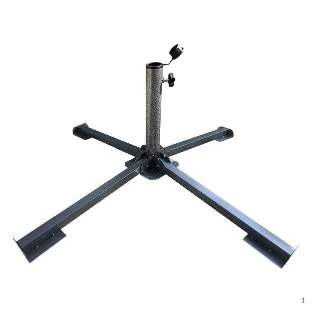 Umbrella stand Folding and fixed non-upside down tripod Advertising umbrella Iron seat bracket Outdoor parasol Cross umbrella