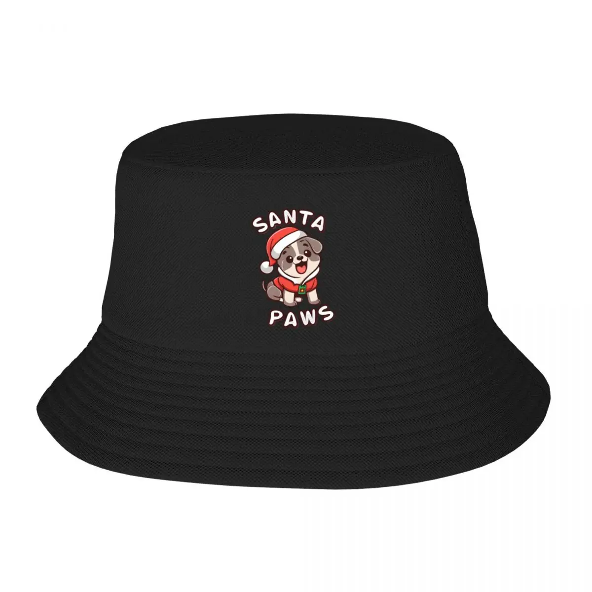 

Funny Christmas Pun Santa Claus Christmas Quotes Santa Paws Bucket Hat Designer Hat Hat Man For The Sun Men Hat Women's