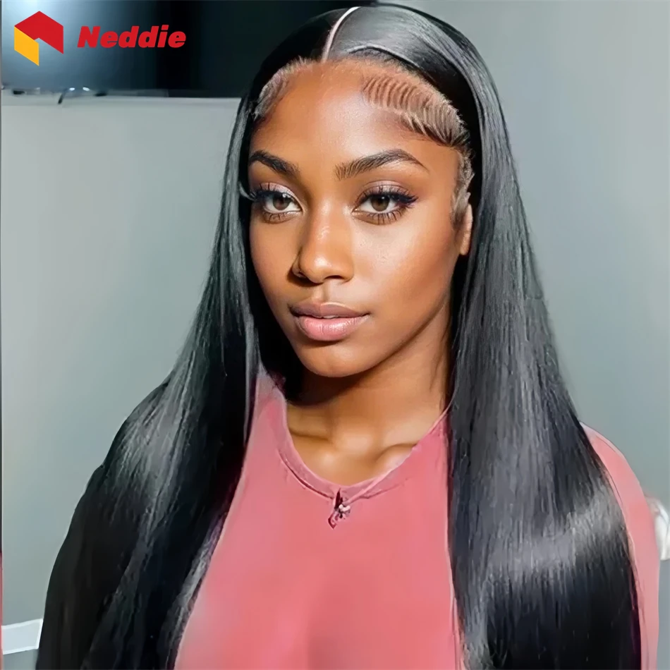 30 Inch 200 Density 4x4 Black Cheap Bone Straight Glueless Preplucked Wig 100% Human Hair Ready to Wear Wigs on Clearance Sale