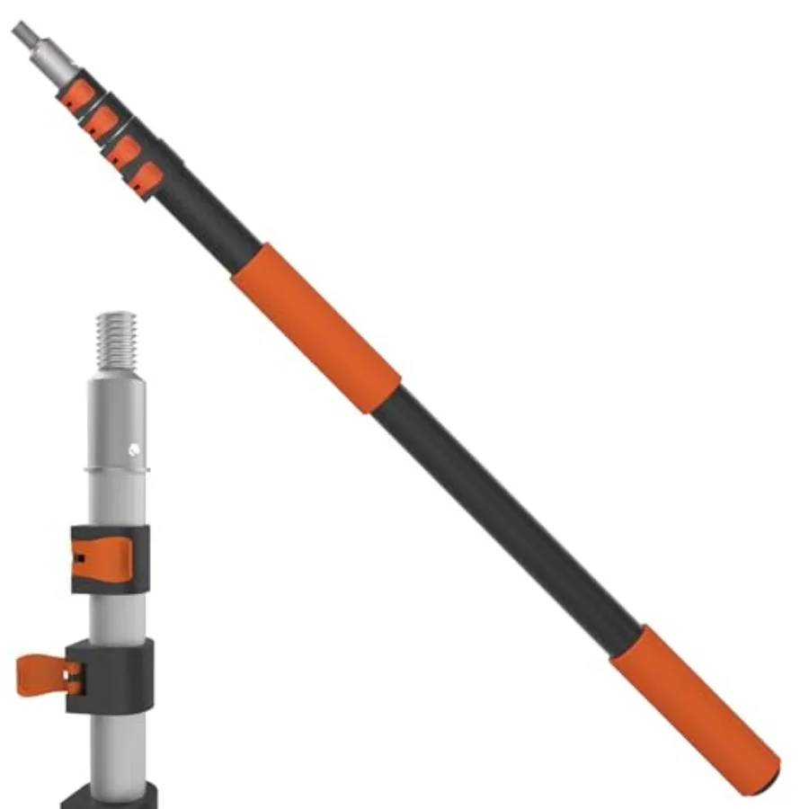 

LAANPOLE Telescoping Pole 5- Aluminum Extension Pole 26FT Reach Multi-Purpose Paint Roller for Painting Dusting and Cleaning