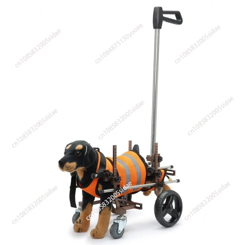 Pet Walking Assistance for Disabled Vehicles Elderly Dog Transportation Vehicles Four-wheel Folding Carts with Limited Mobility