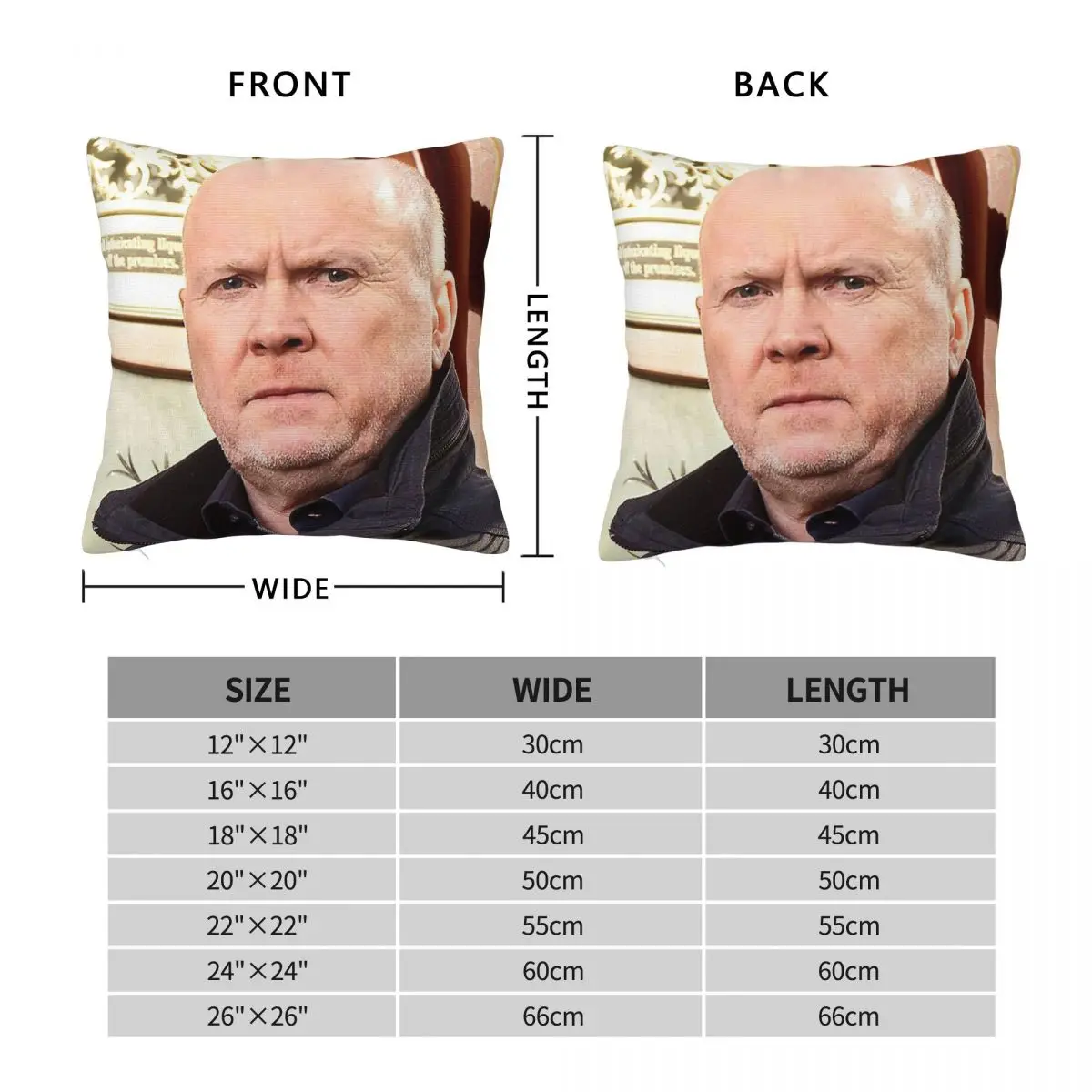 Phil Mitchell Eastenders Steve McFadden Square Pillowcase Polyester Linen Velvet Creative Zip Decor Pillow Case Bed Cushion Case