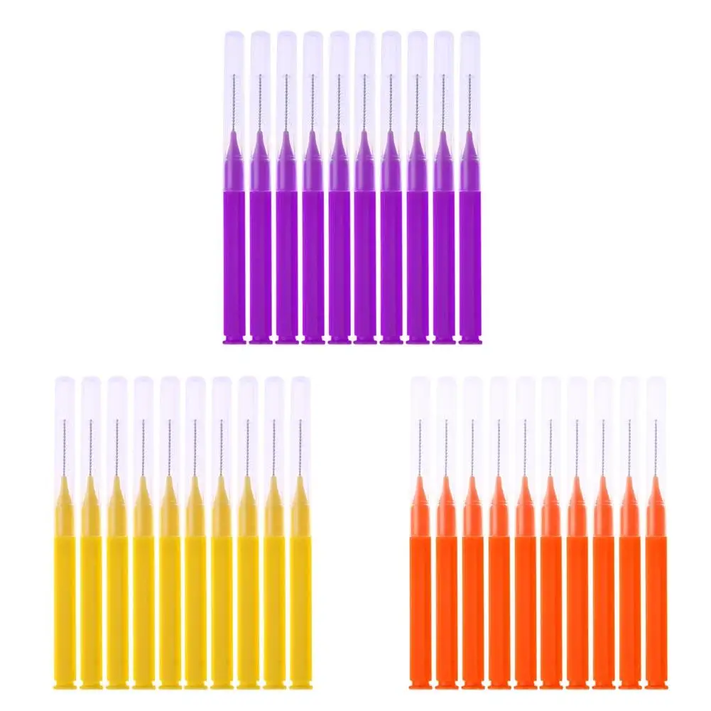 

16 шт./упак. Межзубные щетки I-образной формы для чистки и массажа зубов (фиолетовые)