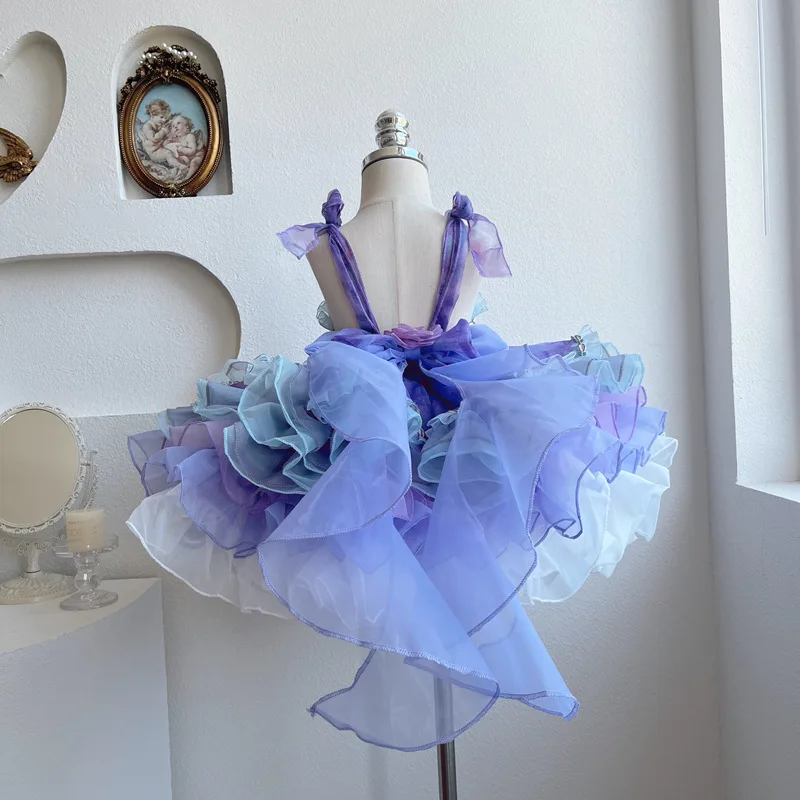 Baby Girls' Lolita Dress com arco bonito, Birthday Princess Dresses, Roupa infantil, Tutu infantil, Moda, Verão, 2024