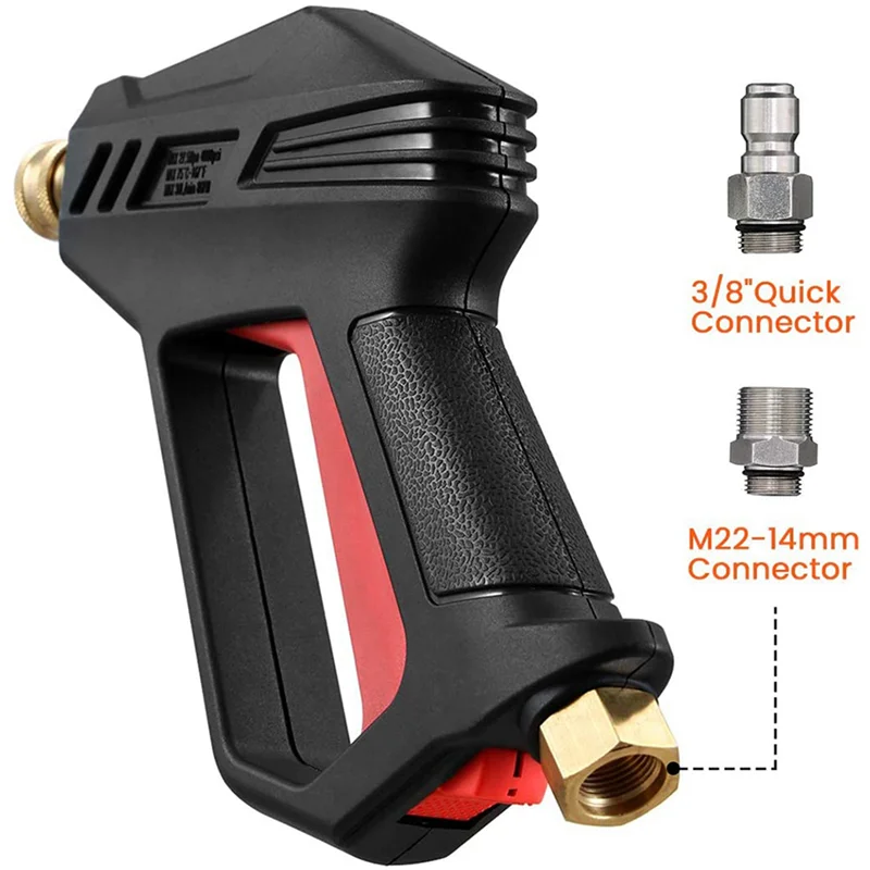AB45 2Set Idropulitrice 4000 PSI Versione di aggiornamento Idropulitrice per auto con connettore M22-14 mm e ingresso rapido da 3/8 pollici