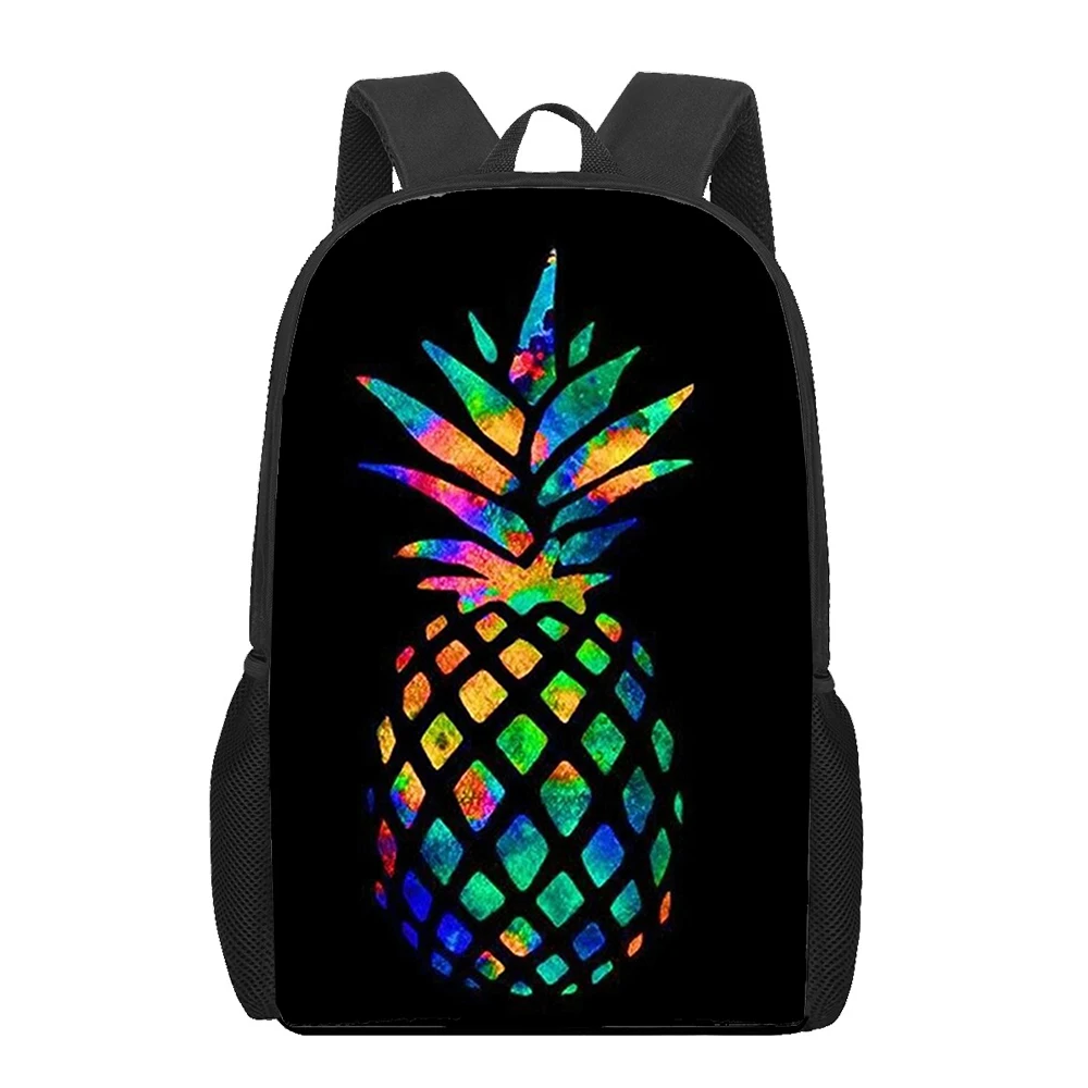 

Colorful Pineapple Fruits Fresh Kids School Bags 3D Book Bag 16 Inch Student Backpack for Teen Girls Boys Kindergarten Backpack