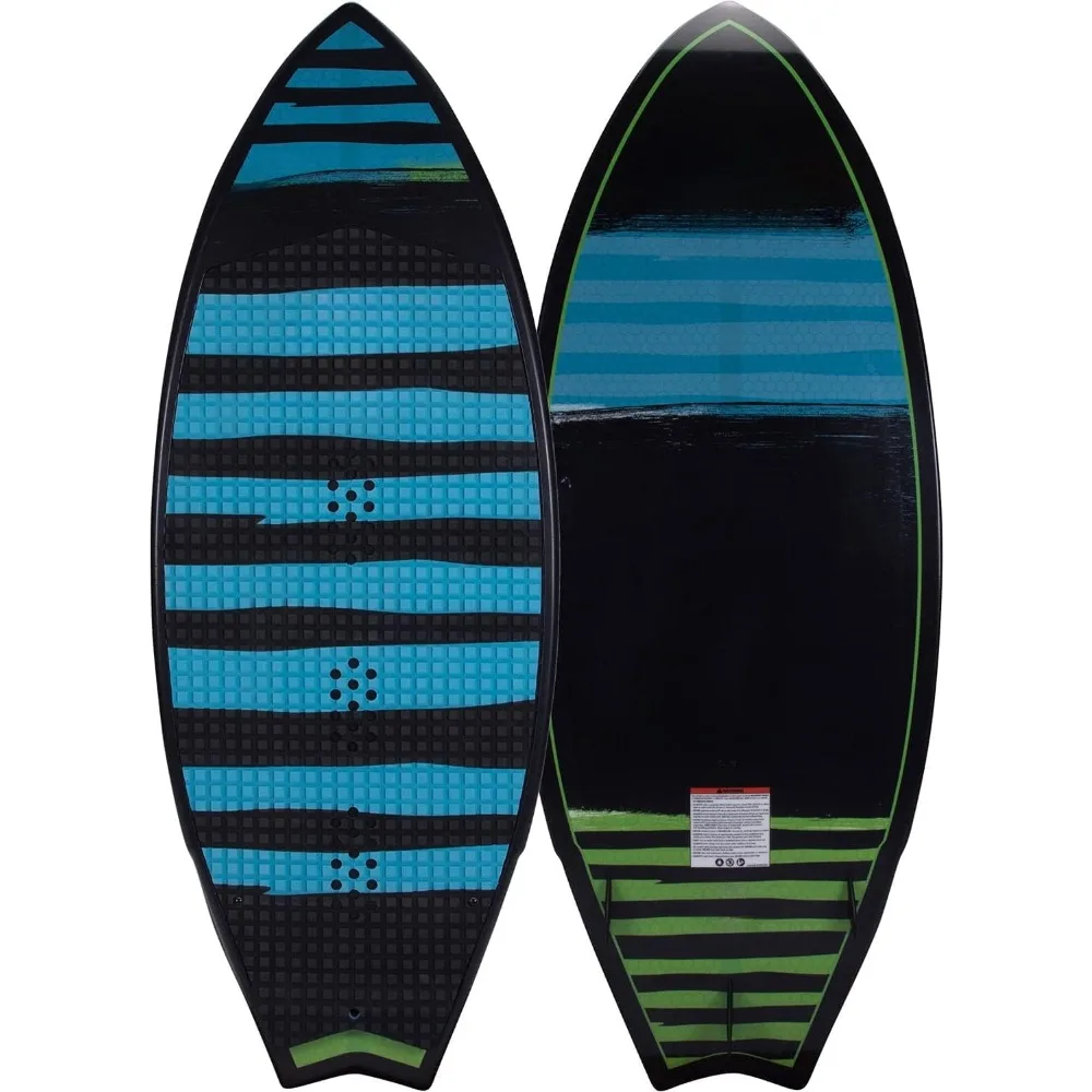 

Blue & Black Striped Surfboard Great for All Wake Surfers for All-Level Competitors, From Beginners To Intermediate Surfboard