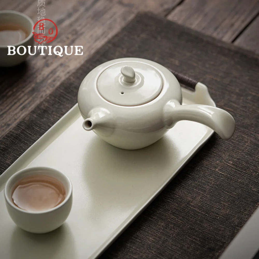 170ml Retro Ceramic Kung Fu Tea Pot Exquisite Side Handle Teapot Tea Kettle Teaset Porcelain Teapot Traditional Chinese Teaware