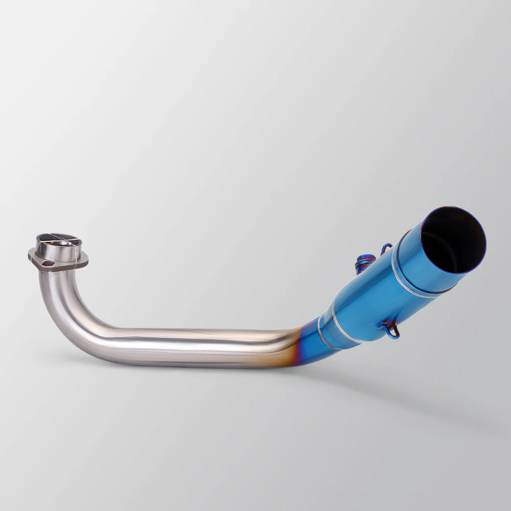 

High quality motorcycle exhaust pipe, semi-blue titanium alloy front end link pipe for XMAX 300 2017-2023