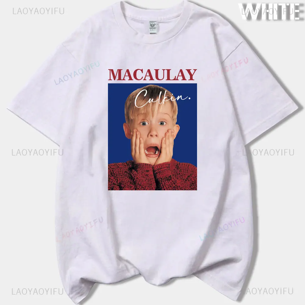 Funny MeRRY CHRISTMaS Ya FILTHY ANIMaL Classic Home Alone Macaulay Culkin Movie Retro Man Printed T-shirt Woman Cotton T Shirts