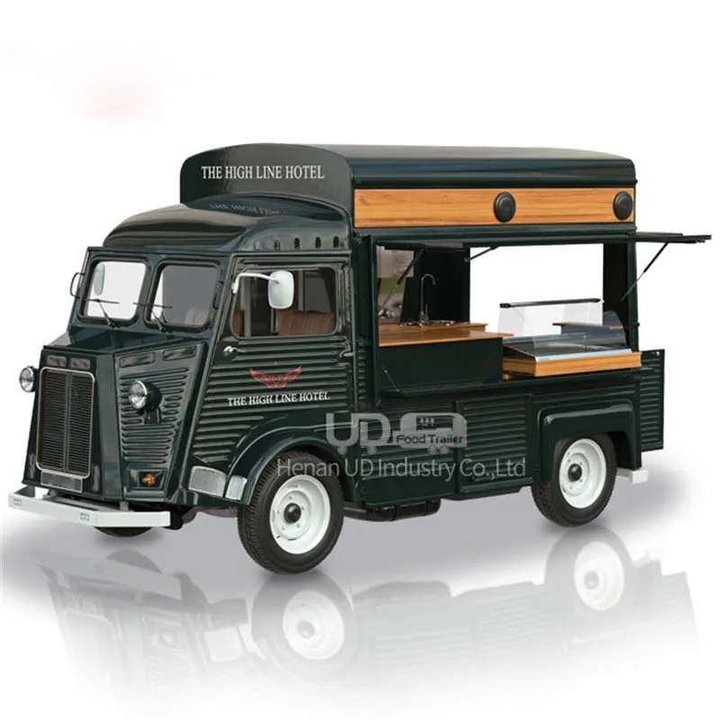 Au eua caminhão de alimentos padrão minúsculo waffle casa móvel cozinha café van barra cerveja sorvete carrinho comida elétrica do vintage caminhão