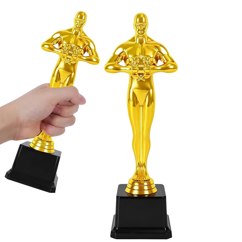 ABVL-Plastic 10 Inch Golden For Award Trophy Gold Decoration For Celebration, For Award Ceremony, Competition, Events, Sports