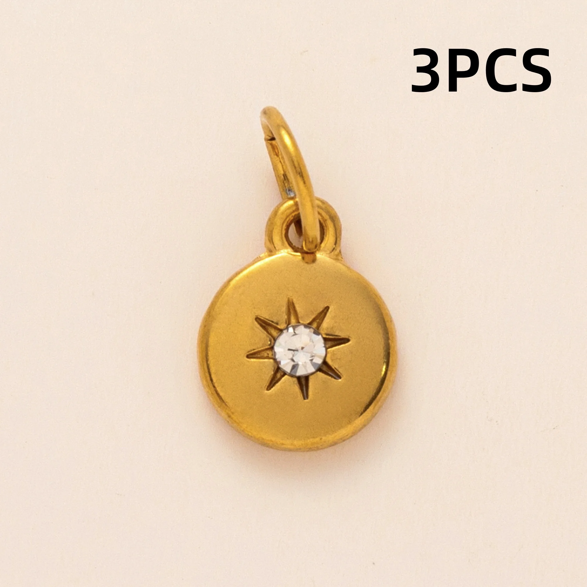 3 Stück modische und farbenfrohe Dezember-Sonne-Anhänger aus 316er Edelstahl, wasserdicht, farberhaltend, DIY-Anhänger für Schmuck – Detail 5