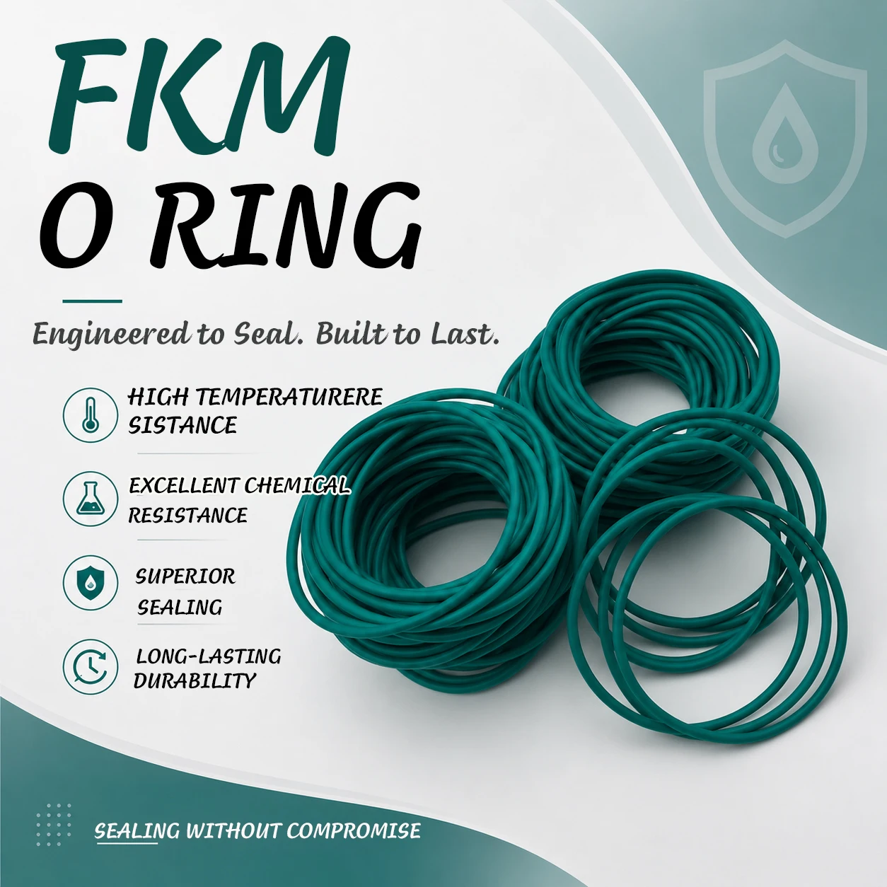 10 FKM O-rings CS 2.4mm Outer Diameter 6-32mm High and Low Temperature Resistant Mechanical Maintenance Replacement Rubber Ring