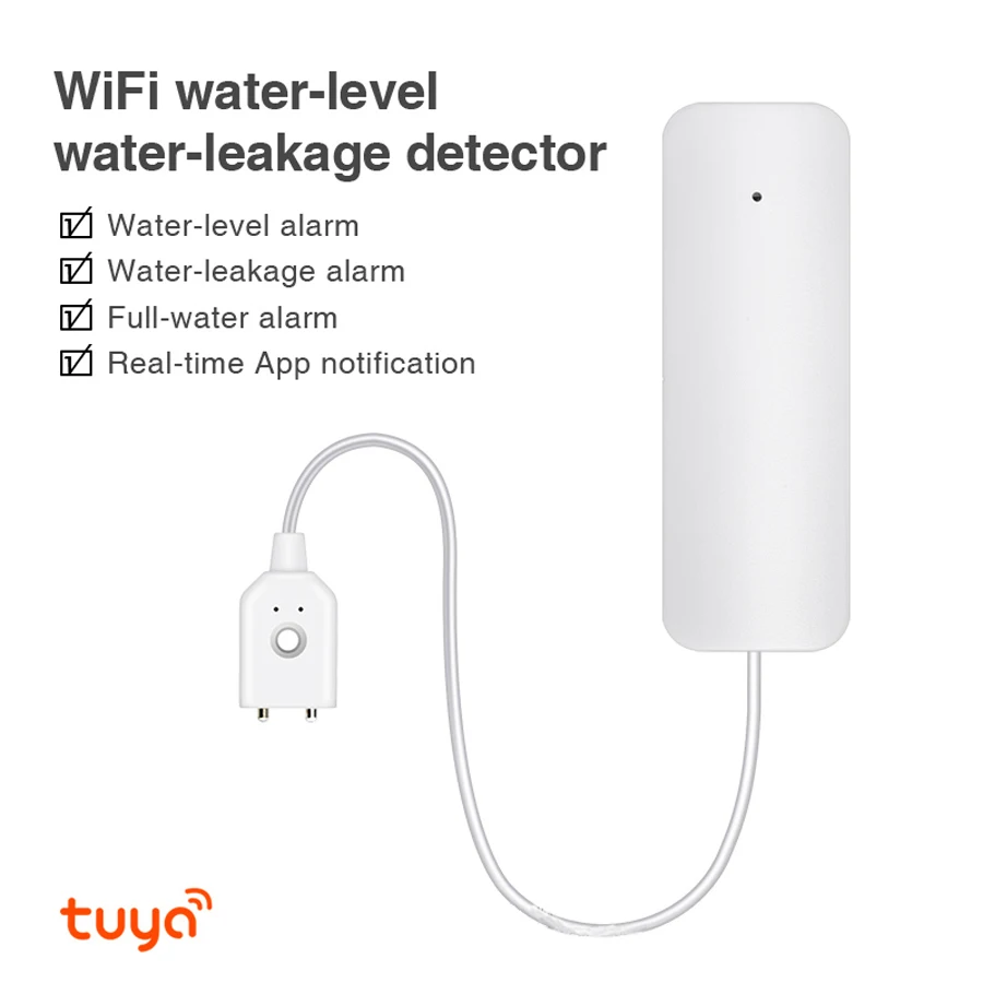 Tuya WiFi Water Leakage Sensor Flood Water Leakage Alarm Smart Home Automation Residential Security Protection Smart Life App