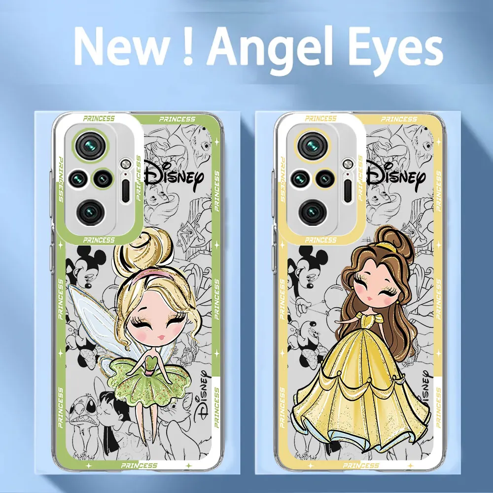 Case For Xiaomi Redmi 11 10 12 Pro Plus 13 9S 12S 10S 11S 11 Lite Poco X3 NFC 11T Angel Eye TPU Phone Cover Disney Princess Art