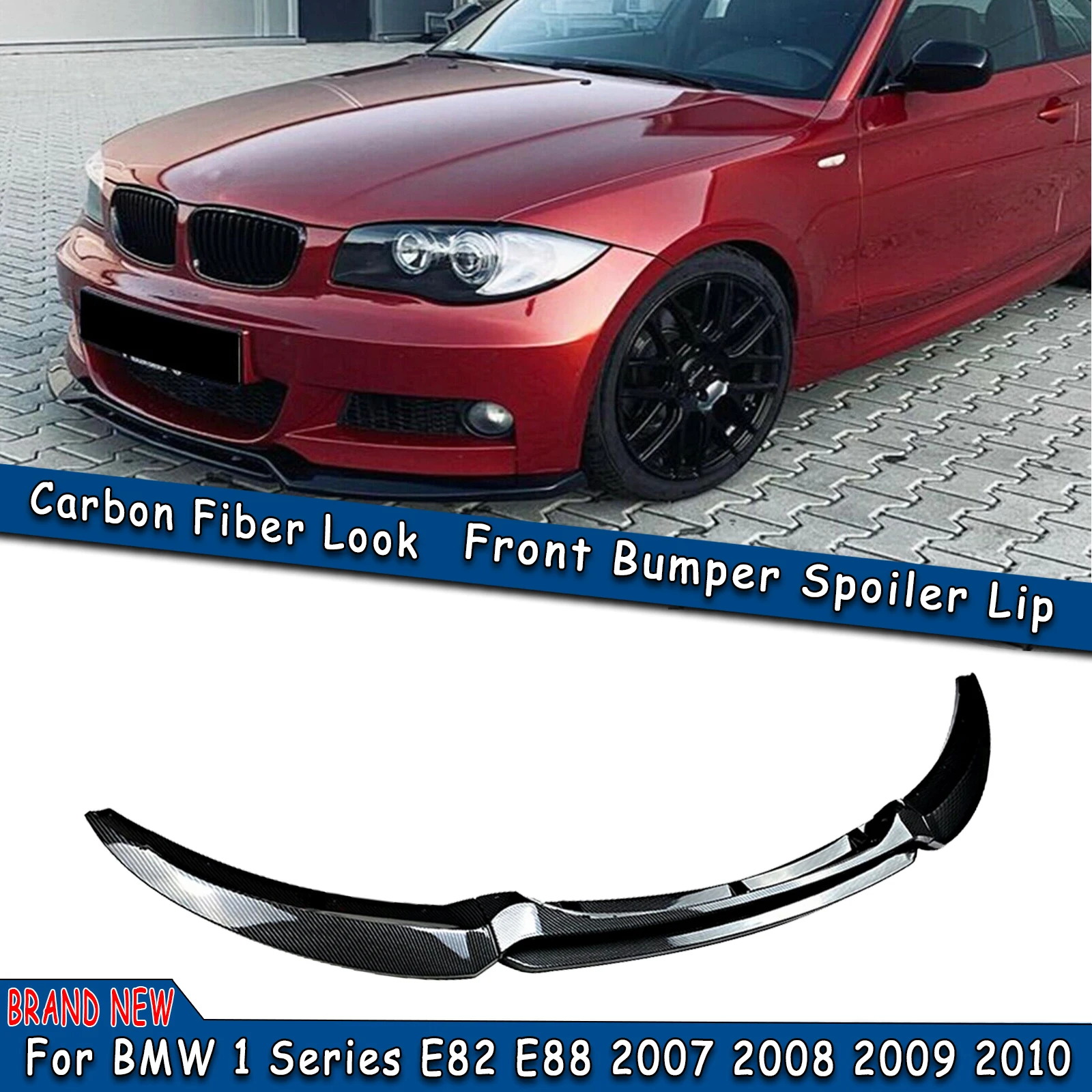 

Car Front Bumper Spoiler Lip Blade Lower Guard For BMW 1 Series E82 E88 2 Door 2007-2013 M Sport M Tech