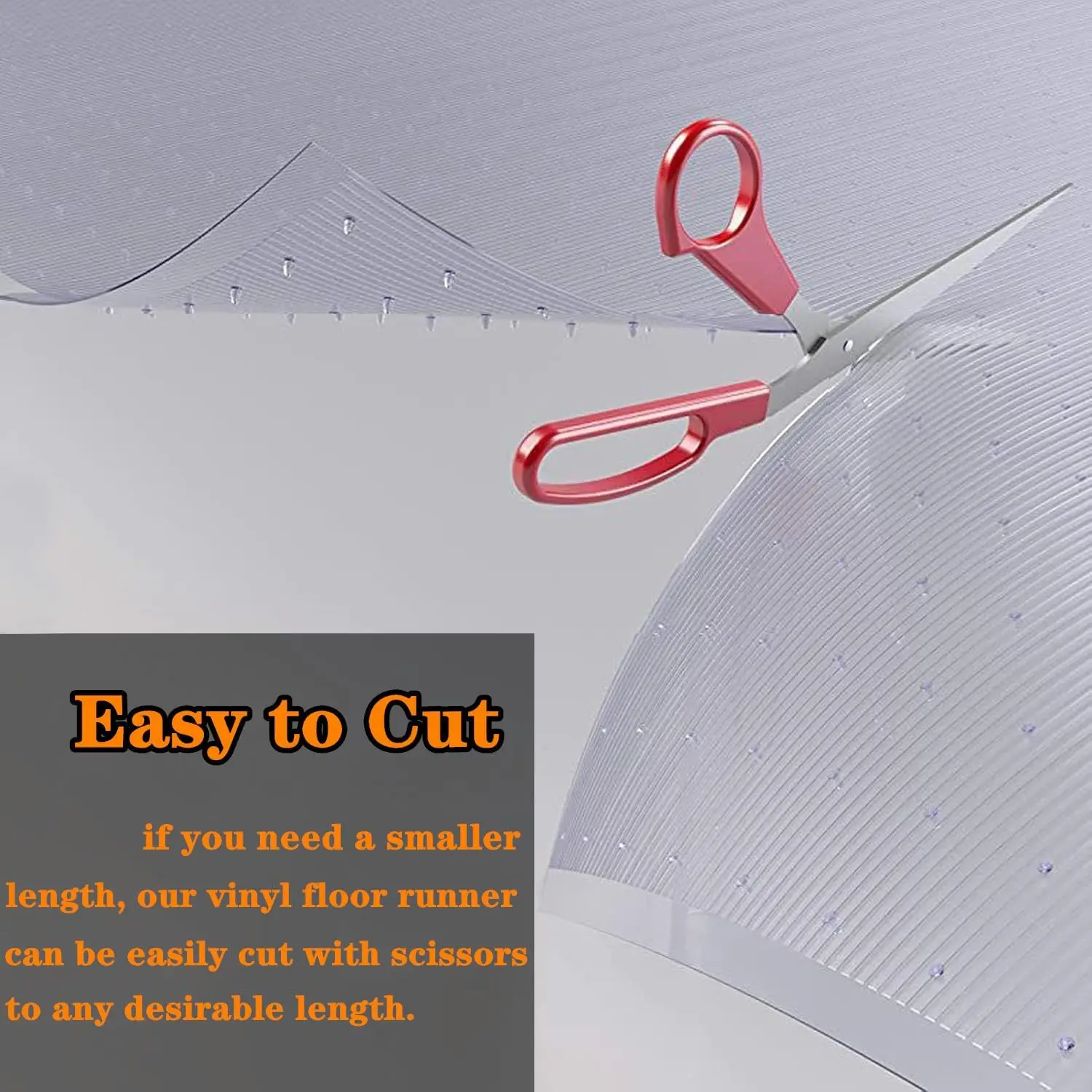 Plastic Carpet Protector Runner 27" x 25', Washable Clear Vinyl Floor Runners for Carpet, Non Slip Carpet Rug Protection Office