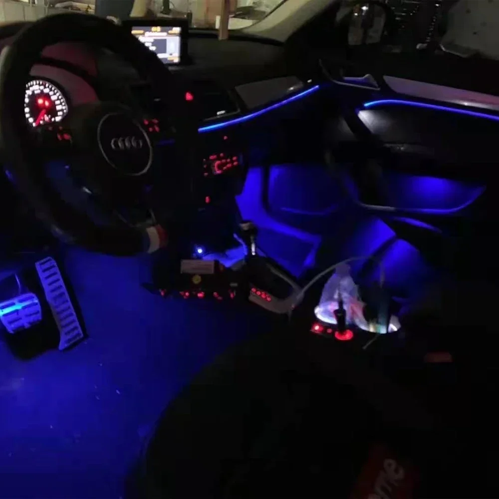 For Audi Q3 2013 2014 2015 2016 2017 2018-2022 LED Central Control Dashboard Atmosphere Strip Ambient Light Decorative Lamp Bar