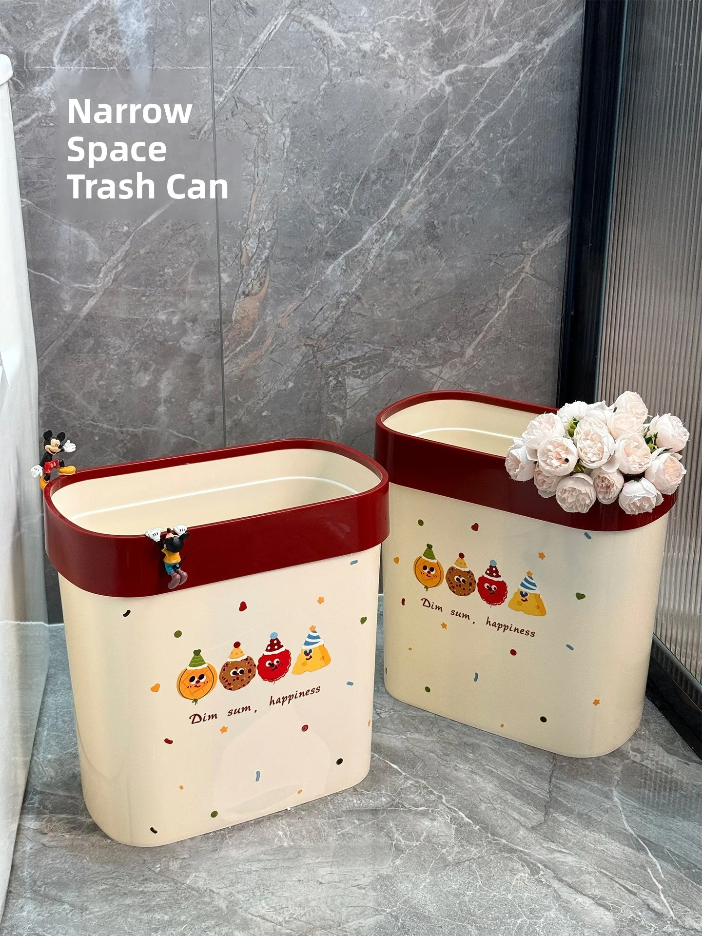 

Rectangular Batoom Kitchen Dormi Narrow Tra Can Cr Sle Home Use Paper Basket Toilet Waste Buet