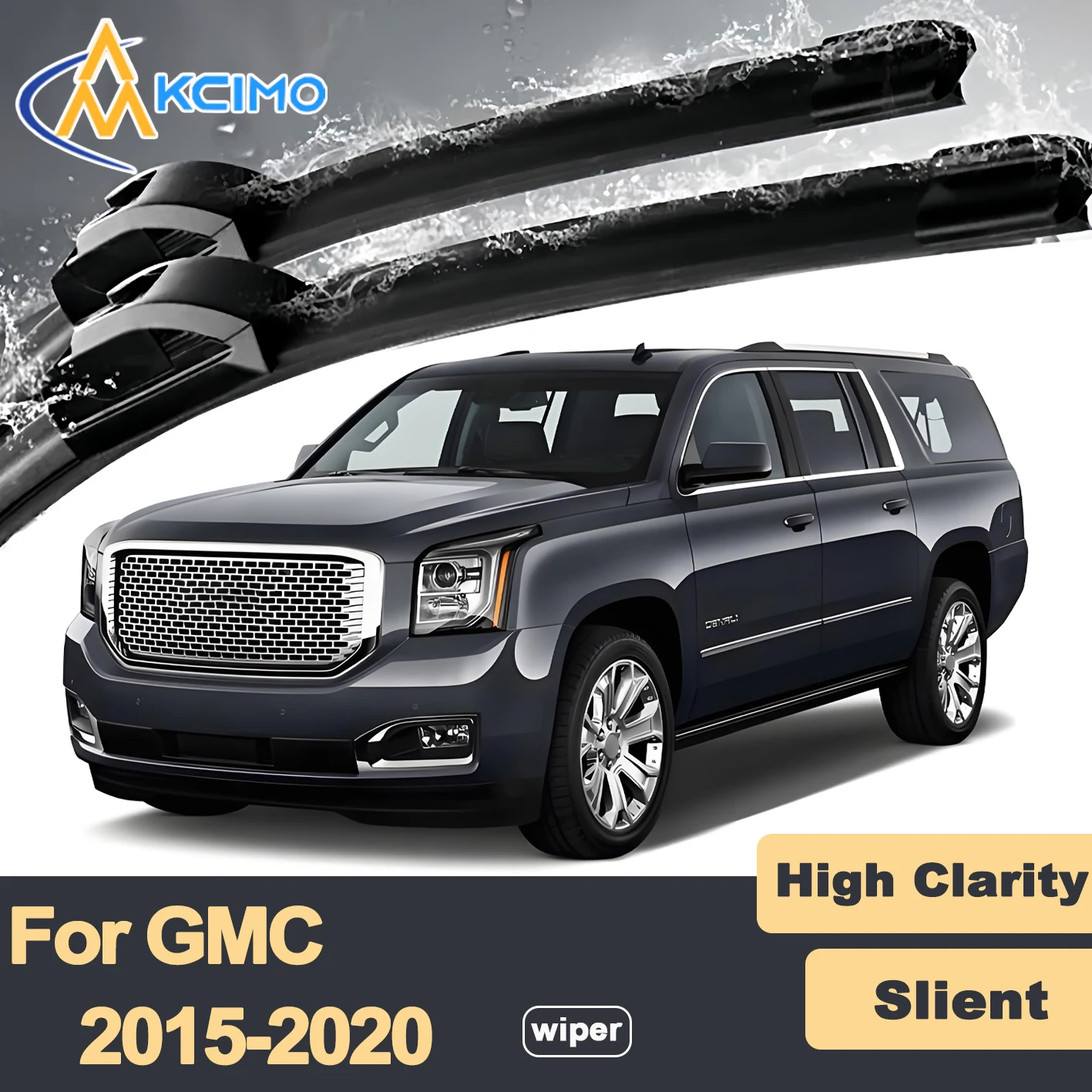 

Premium Rubber Durable Silent Windshield Wiper Blades 2pcs for GMC Yukon XL 2015-2020 Chevrolet Suburban Cadillac Escalade ESV