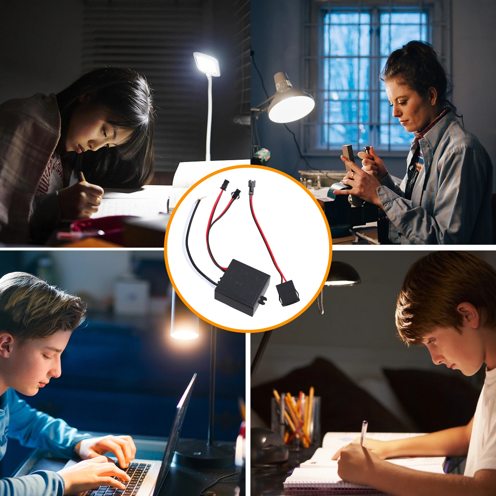 

USB Adapter for Table Power Miniature Lamp Plastic Adaptor Women's Light