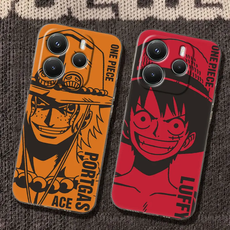 

One Pieces Luffy Sabo Case For Xiaomi Redmi Note 15 14 13 12 11 Pro Plus Portgas D Ace Cover For Redmi 15C 15 14C 13C Phone Case