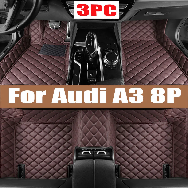 

Car Floor Mat For Audi A3 8P 2004~2010 DropShipping Center Interior Accessories 100% Fit Leather Carpets Rugs Foot Pads