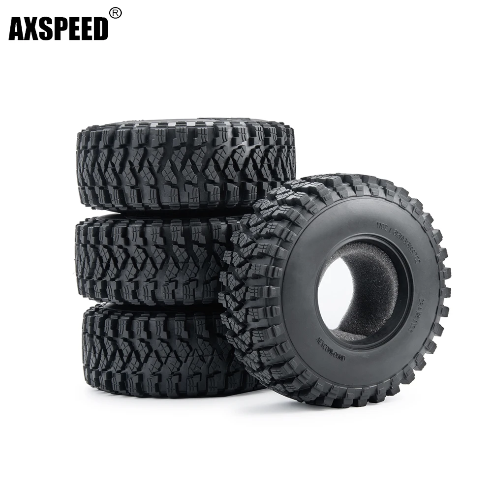 

AXSPEED 2.2 inch 125mm Rubber Wheel Tires For 1/10 RC Crawler Car Axial Wraith 90048 Truck Tyres Upgrade Parts