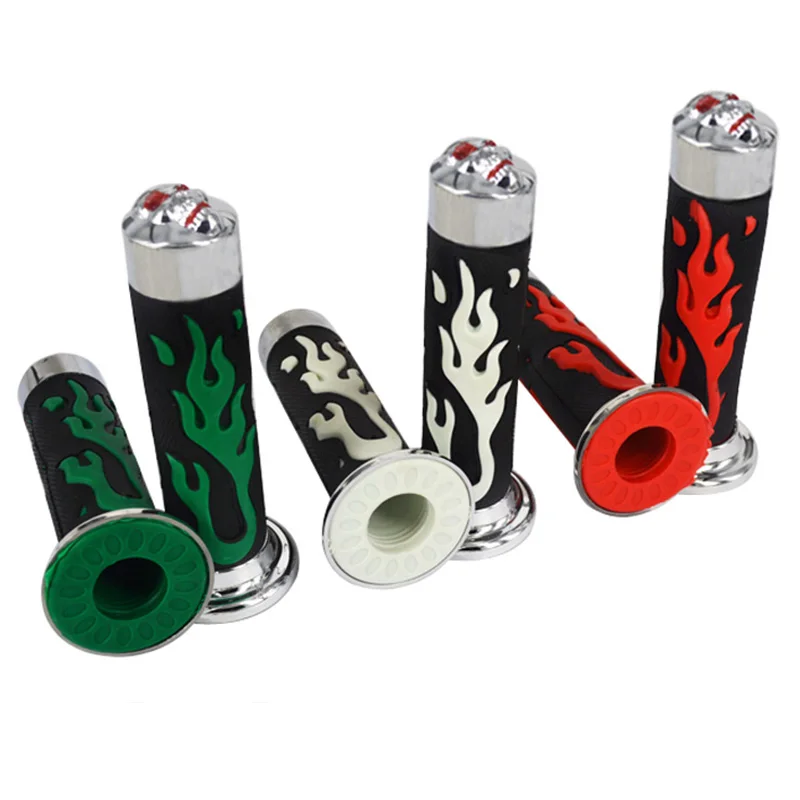22/24mm Universal Motorcycle Handlebar Colored Skeleton Rubber Handle Grip Scooter Handlebar for Harley Honda Yamaha Suzuki