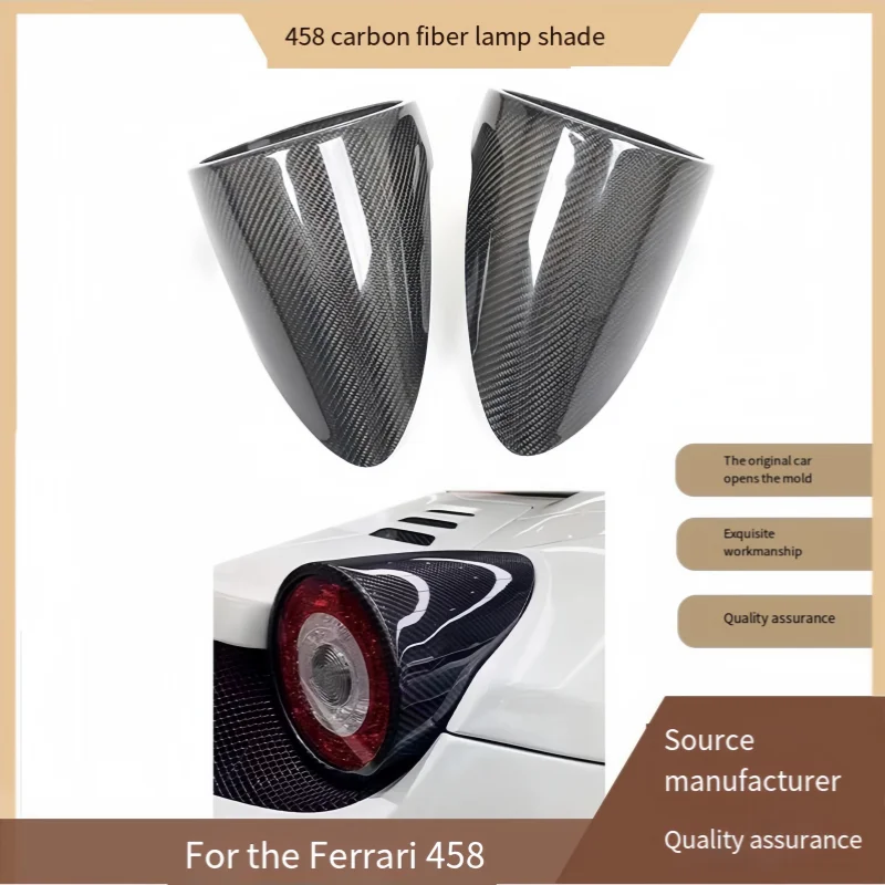 Kohlefaser-Lampenschirme, Lampenrahmen und Rücklichter, anwendbar für Ferrari 458, von 2013 bis 2016).
