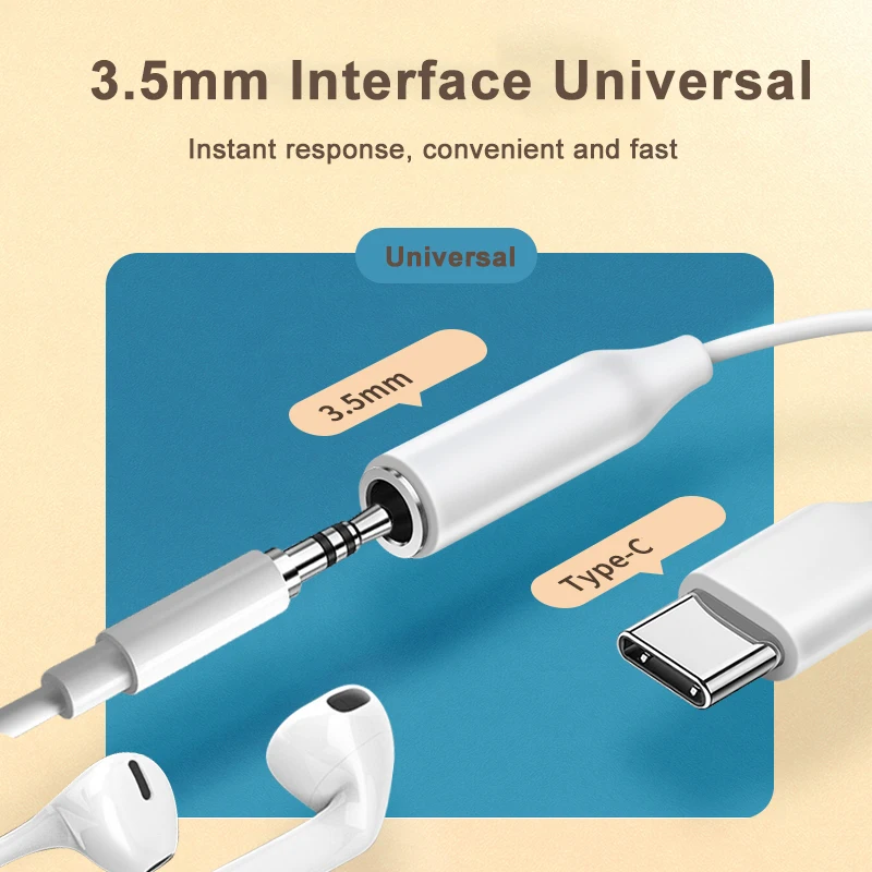 Samsung USB-C To 3.5mm Audio Adapter For iPhone 15 Pro Max Type C Aux Connector Adapters For Galaxy Z Fold 6 5 4 Flip 3 S24 S23