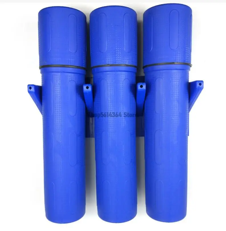 1pc 80x375mm Blue PP 10LB 4.5KG Rod Guard Welding Weld Electrode Rod Storage Hanging Tube Container Hold Bottle