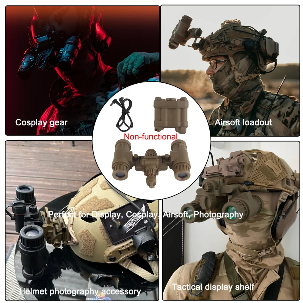 No Function AN/PVS-31 Dummy Night Vision Goggles Dual Tube Binocular NVG Prop...